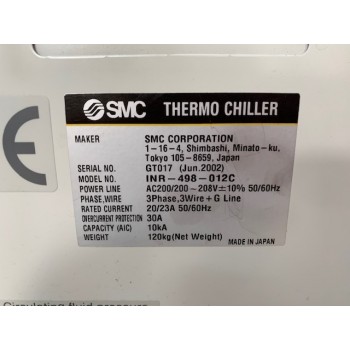 SMC INR-498-012C THERMO Chiller